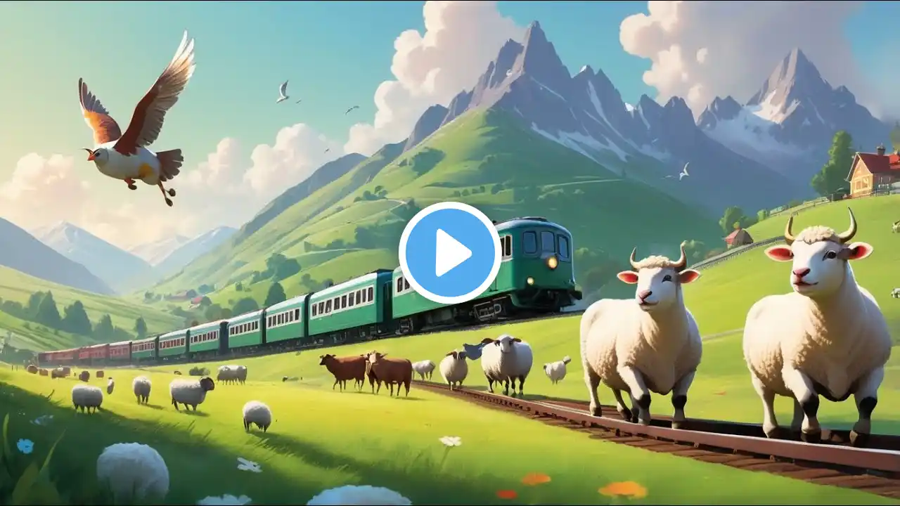 "Train Song | Fun Train Adventure for Kids | Original Nursery Rhyme with Sounds"