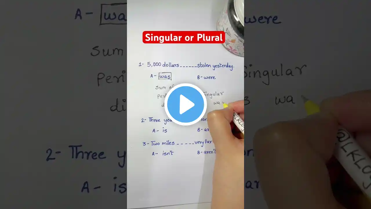 Learn English Grammar - Singular or Plural