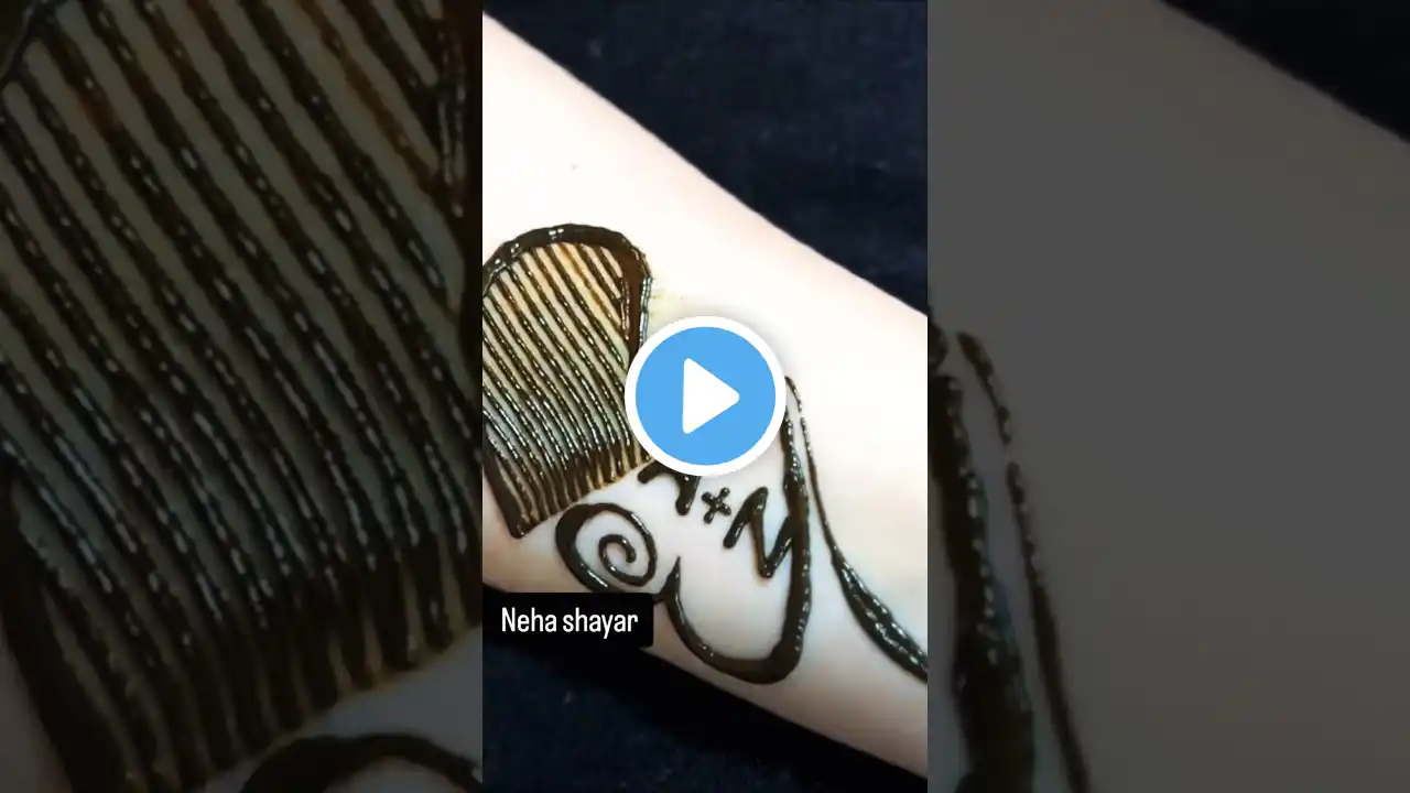 AN name mehndi designs simple hath ka❤️#shortvideo #trending #viralvideo #hennatattoo #mehndi #henna