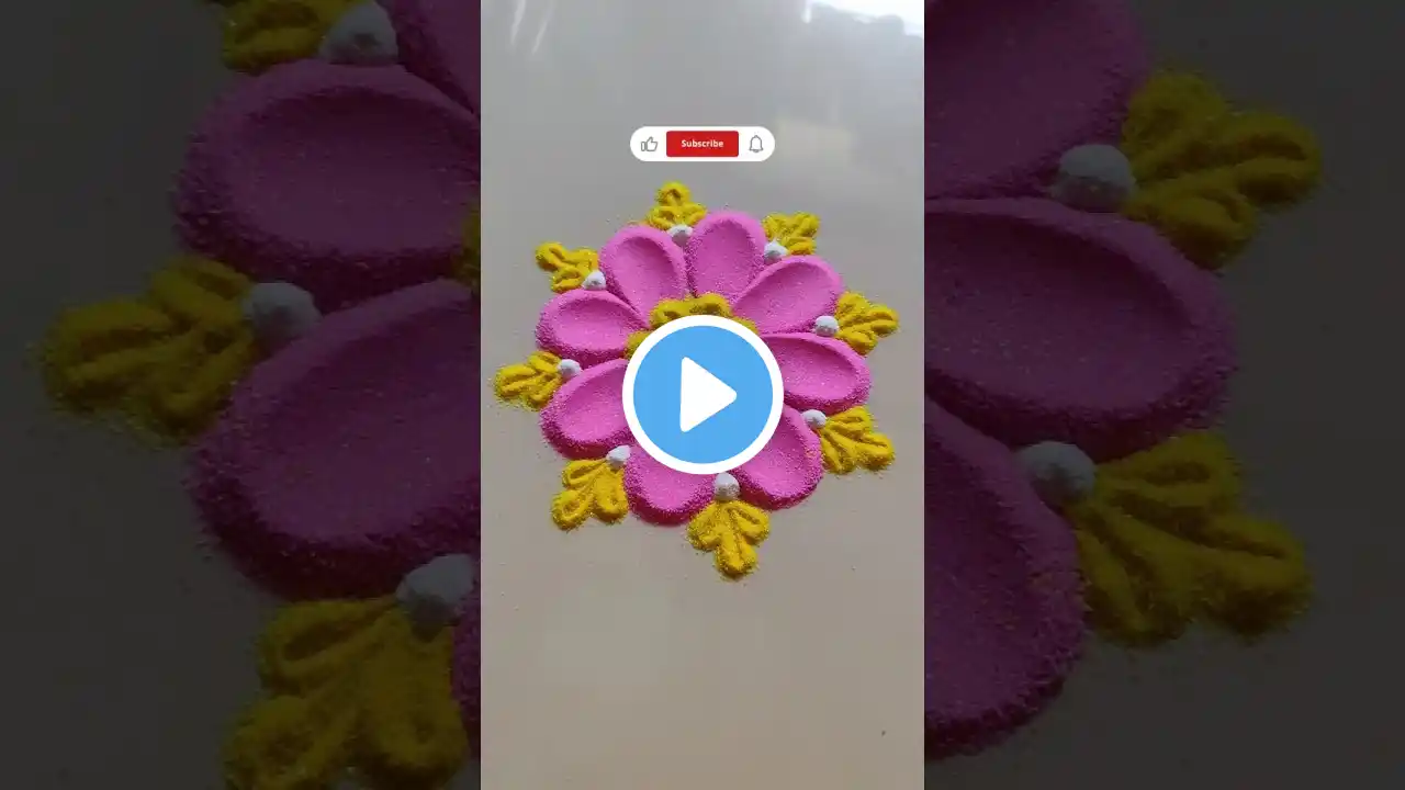 Satisfying Rangoli | Diwali Rangoli | Flower Rangoli #art #rangoli #diwali #asmr #ytshorts #shorts