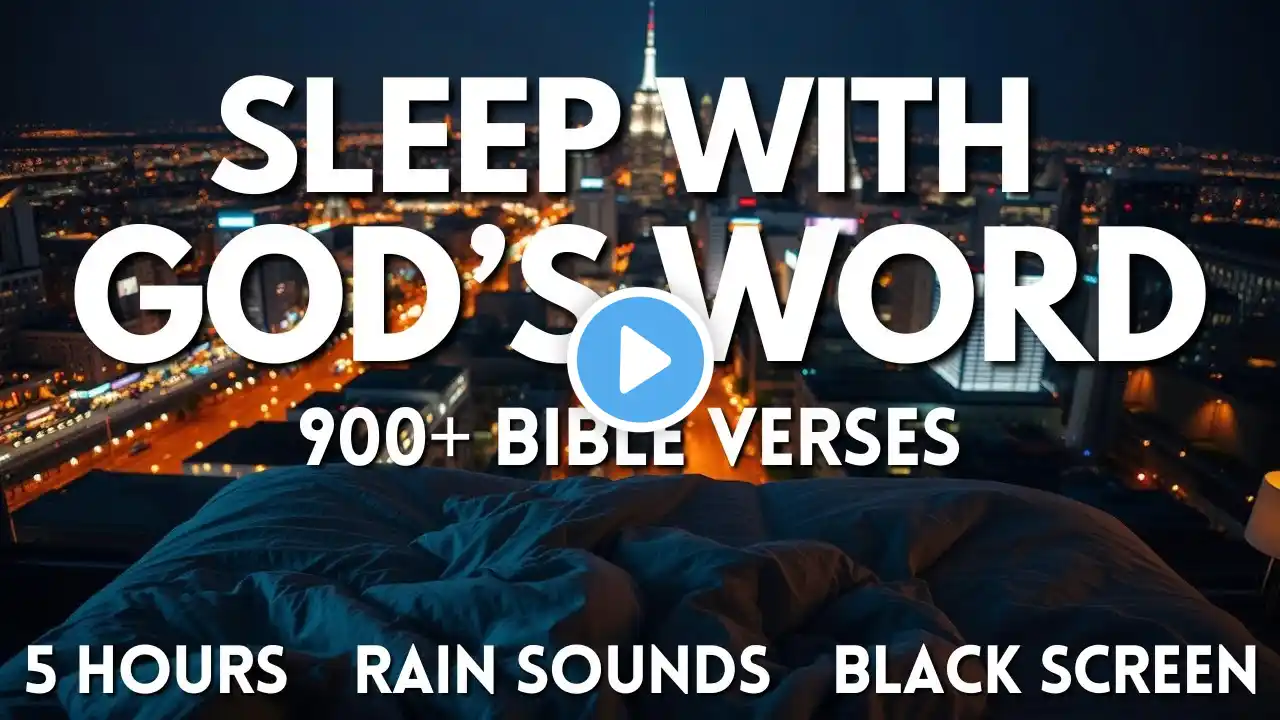 THE BEST 900 Bible Verses Told In The Rain Vol. 19 | Relax and Fall Asleep FAST | Black Screen