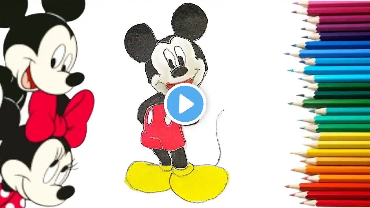 Mickey mouse cartoon Drawing | how to Draw Mickey mouse Easy step by step method