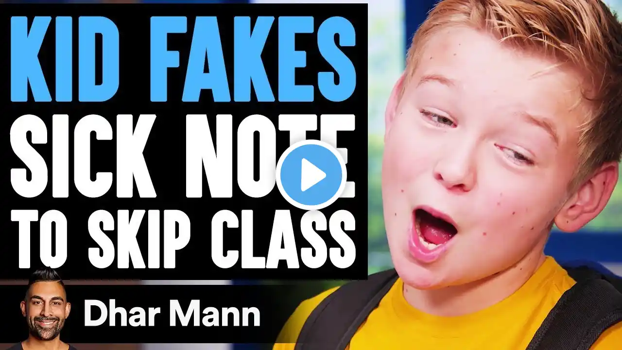 Kid FAKES SICK NOTE to Skip Class, He Instantly Regrets It | Dhar Mann