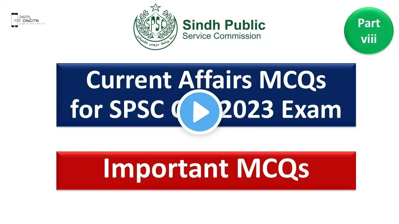 Current Affairs MCQs for SPSC CCE 2023 Exam by ‪@digitaldiscite‬