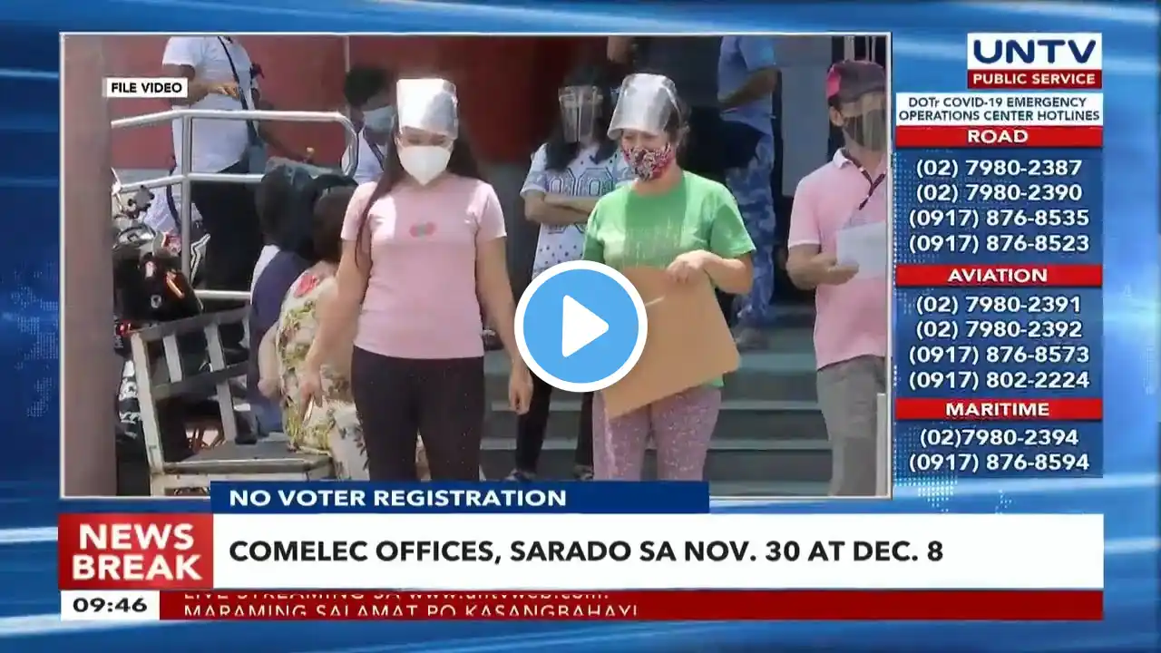 UNTV News Break | November 26, 2020 - 9:30 AM