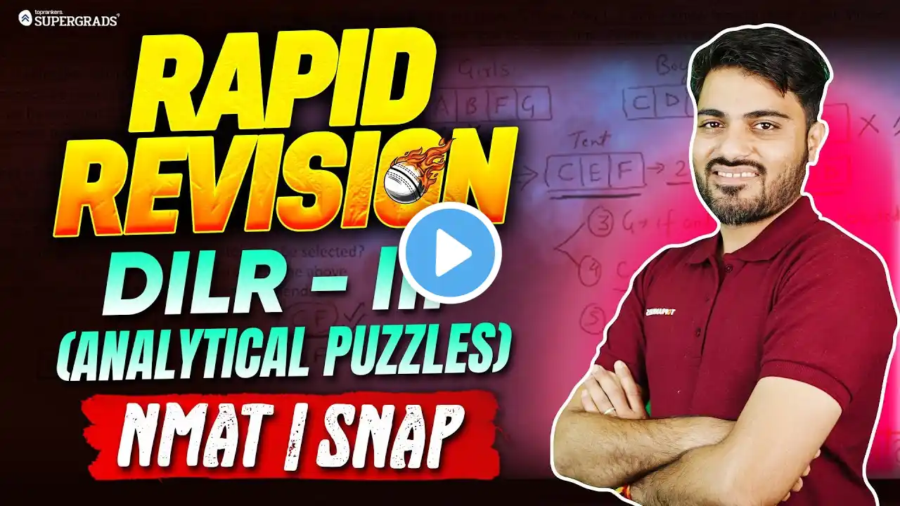 Analytical Puzzles - Rapid Revision | DILR Quick Revision #3 | For NMAT & SNAP Exam