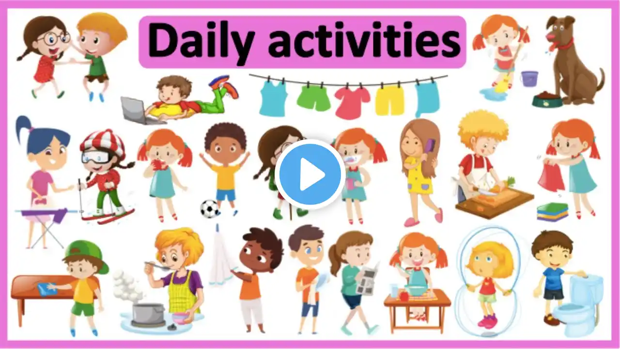 50+ DAILY ACTIVITIES IN ENGLISH 🏃🏻♂️ 🛀🏻 | Improve vocabulary & pronunciation