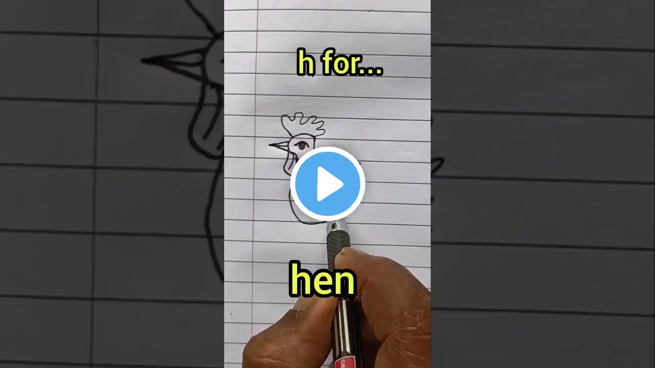 h for hen | Learn the alphabet h with picture | #alphabet #h #shorts #shortsfeed