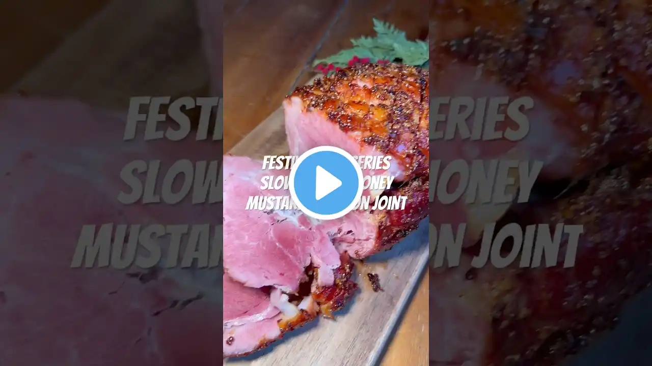 Slow Cooked Honey Mustard Gammon Joint - Festive Food / New Year Food #recipe