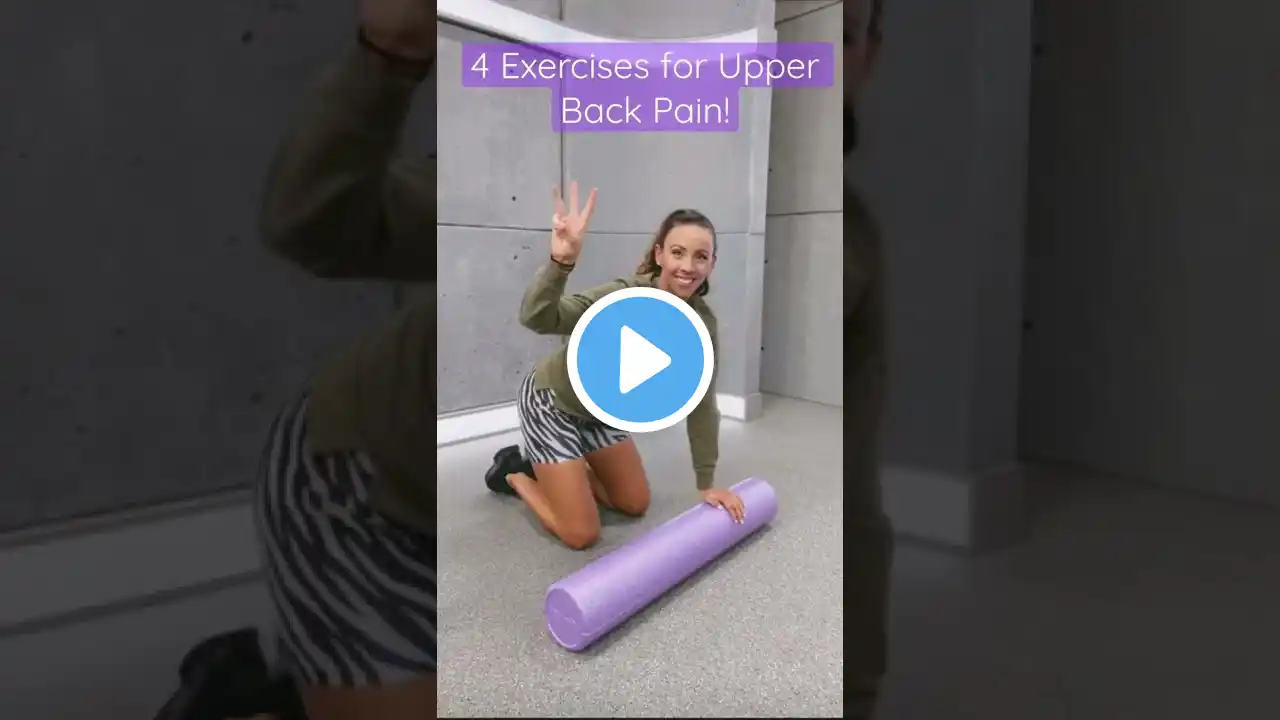 HOW TO RELIEVE UPPER BACK PAIN with a Foam Roller! #shorts #foamroller