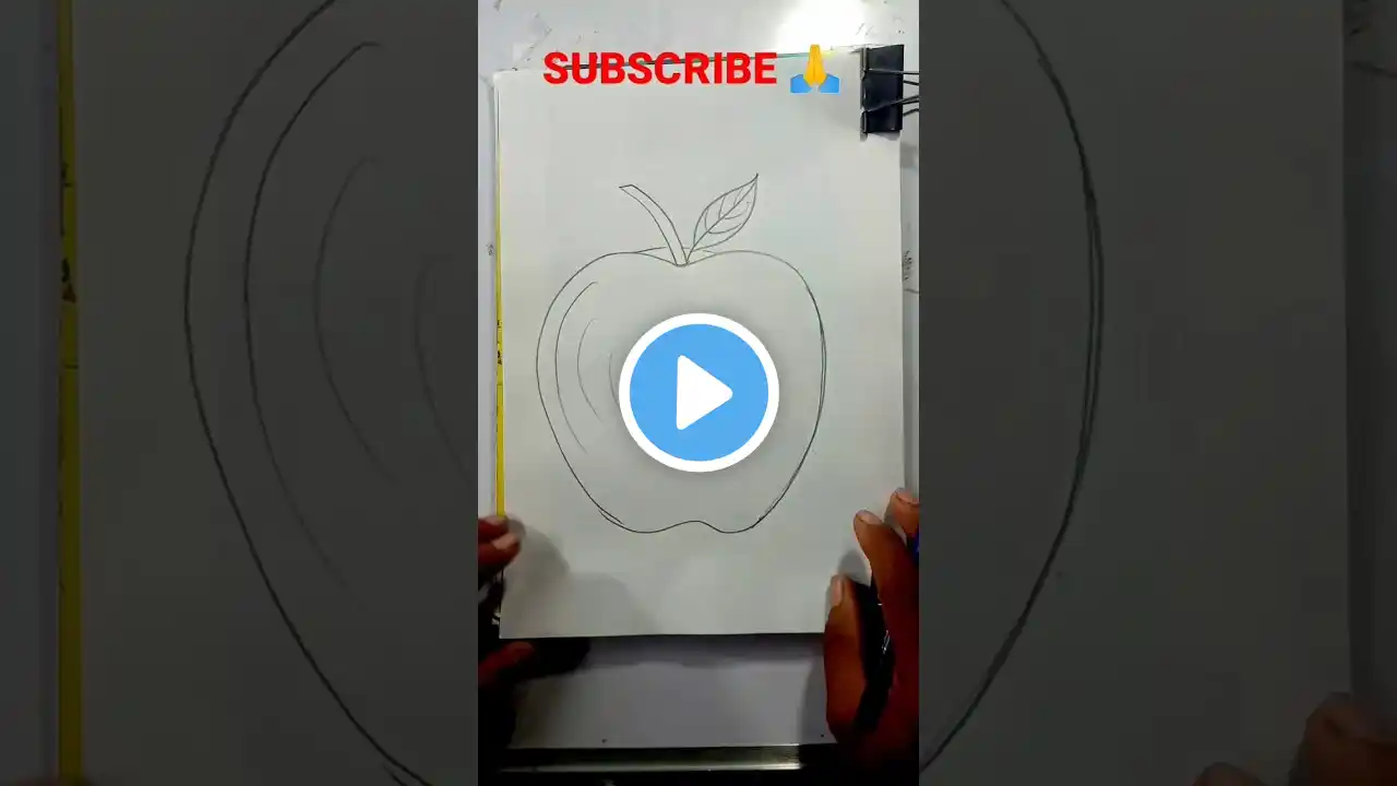 Apple Drawing | How to draw apple | seb ka chitra |#apple #shortsvideo