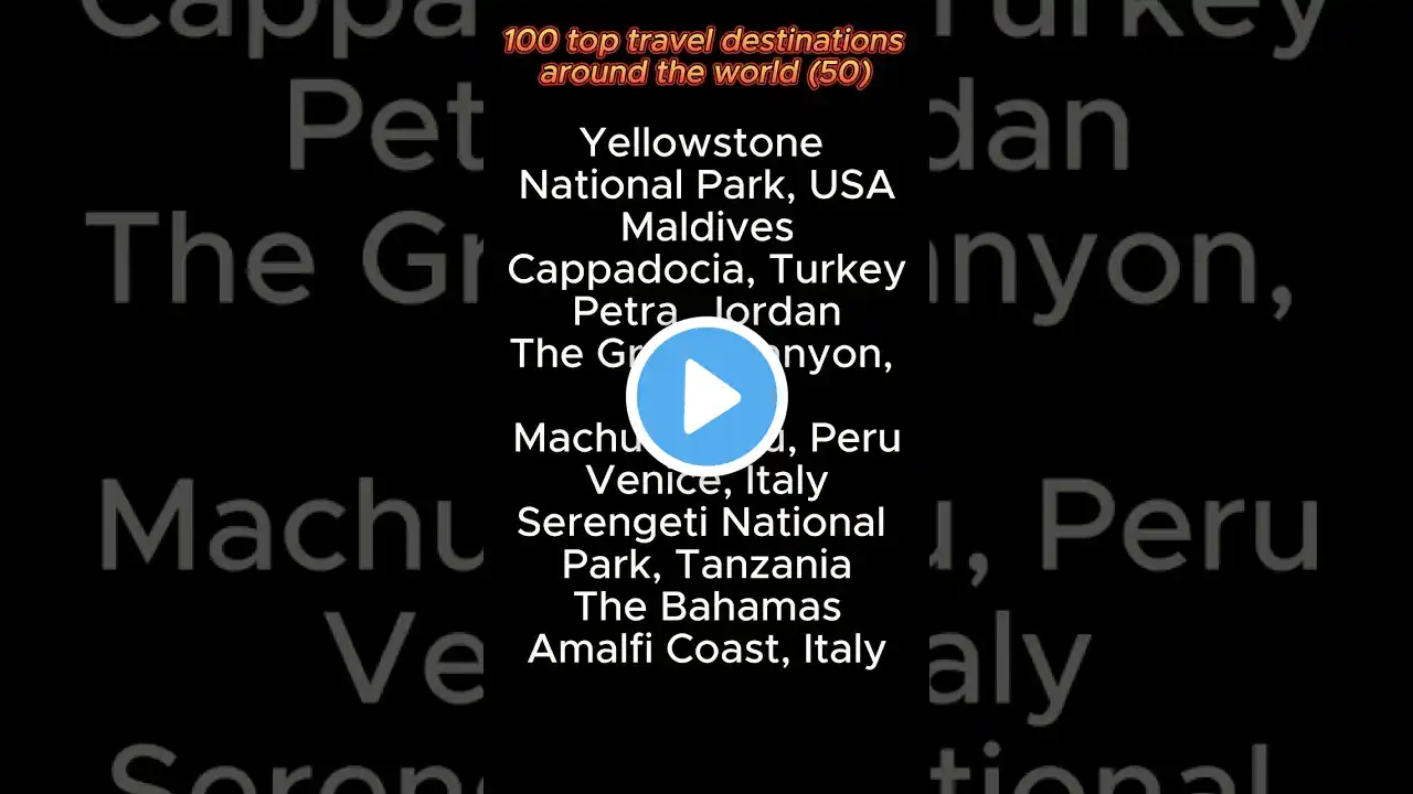 Must-Visit 100 Travel Spots Worldwide βοΈπ(50) #travel #world #tour