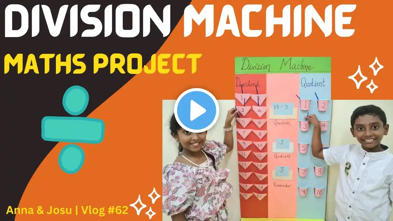 Class 3 Mathematics Activity | Division Machine | Maths Working Model | Std 3 Maths School Project