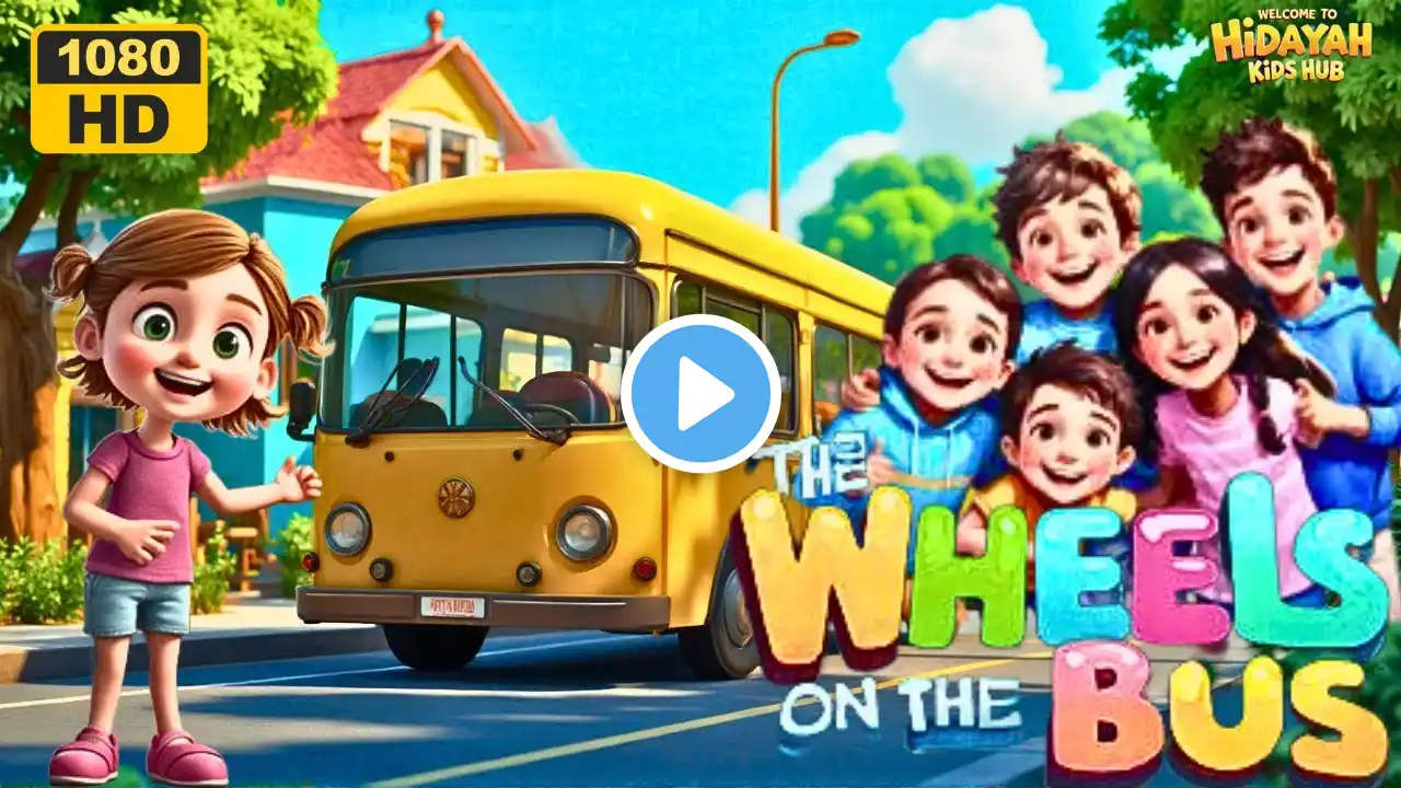 🔥The Wheels on the Bus - Nursery Rhymes & Kids Songs | Hidayah Kids Tv #nurseryrhymes #viralvideo