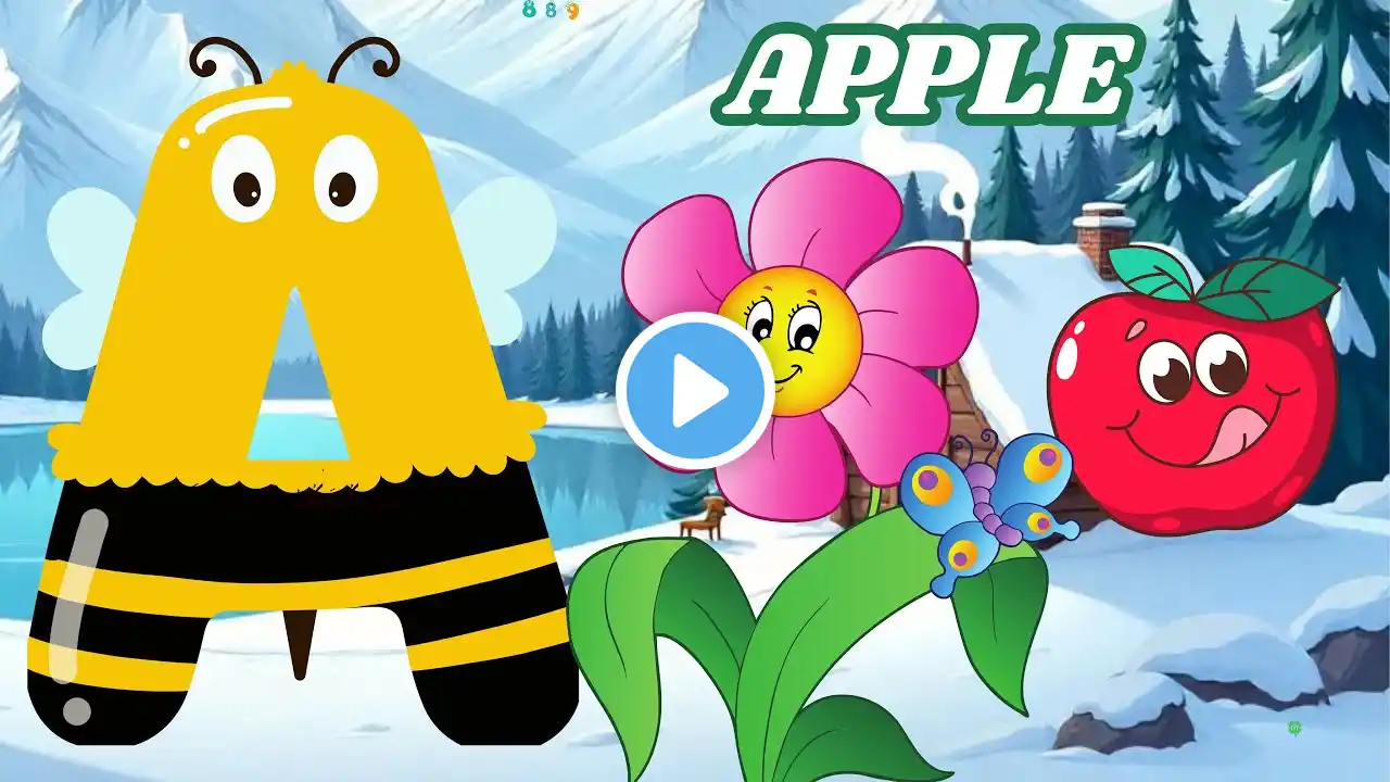 A for apple | phonics song | a for apple b for ball |Phonics Song 2 with TWO Words in 3D - A For Air