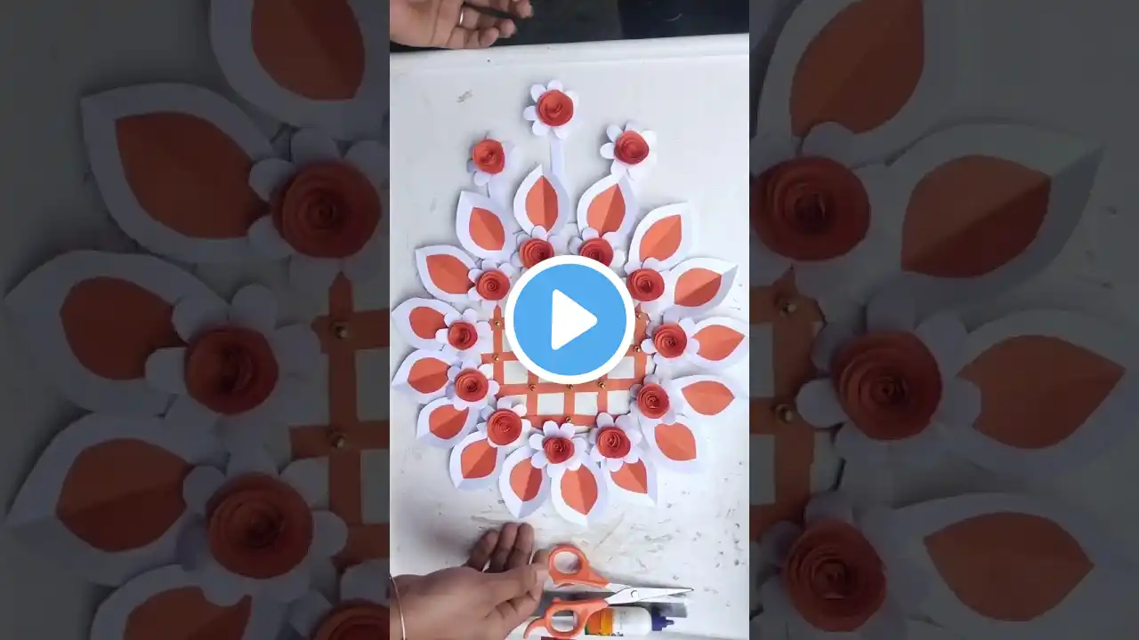 wall decoration flower 🌹| ବନାନ୍ତୁ colour ପେପର୍ 📜ରେ ✅