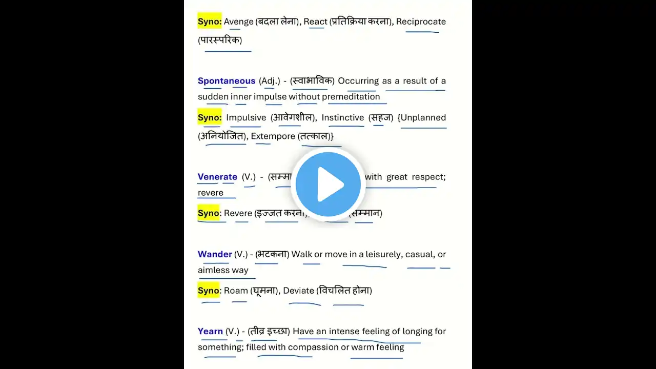 Learn Common Synonyms Words in English to Improve your Vocabulary | For SSC, NDA, CGL | #shorts