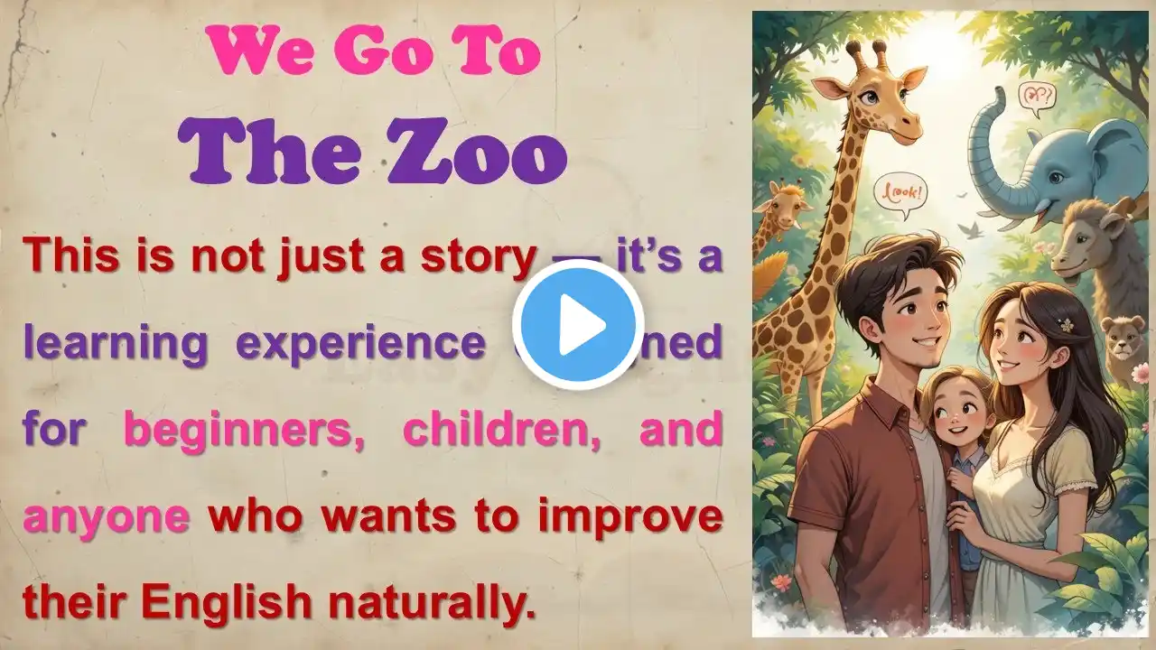 We Go To The Zoo || Learn English || Listen and Practice || Graded Reader || Improve Your English