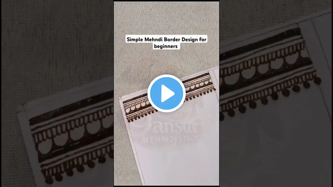 🌿Simple Mehndi Border Design|Easy MehndiTutorial🌿#shorts#trending#mehndi #viralshorts#ytshorts#viral