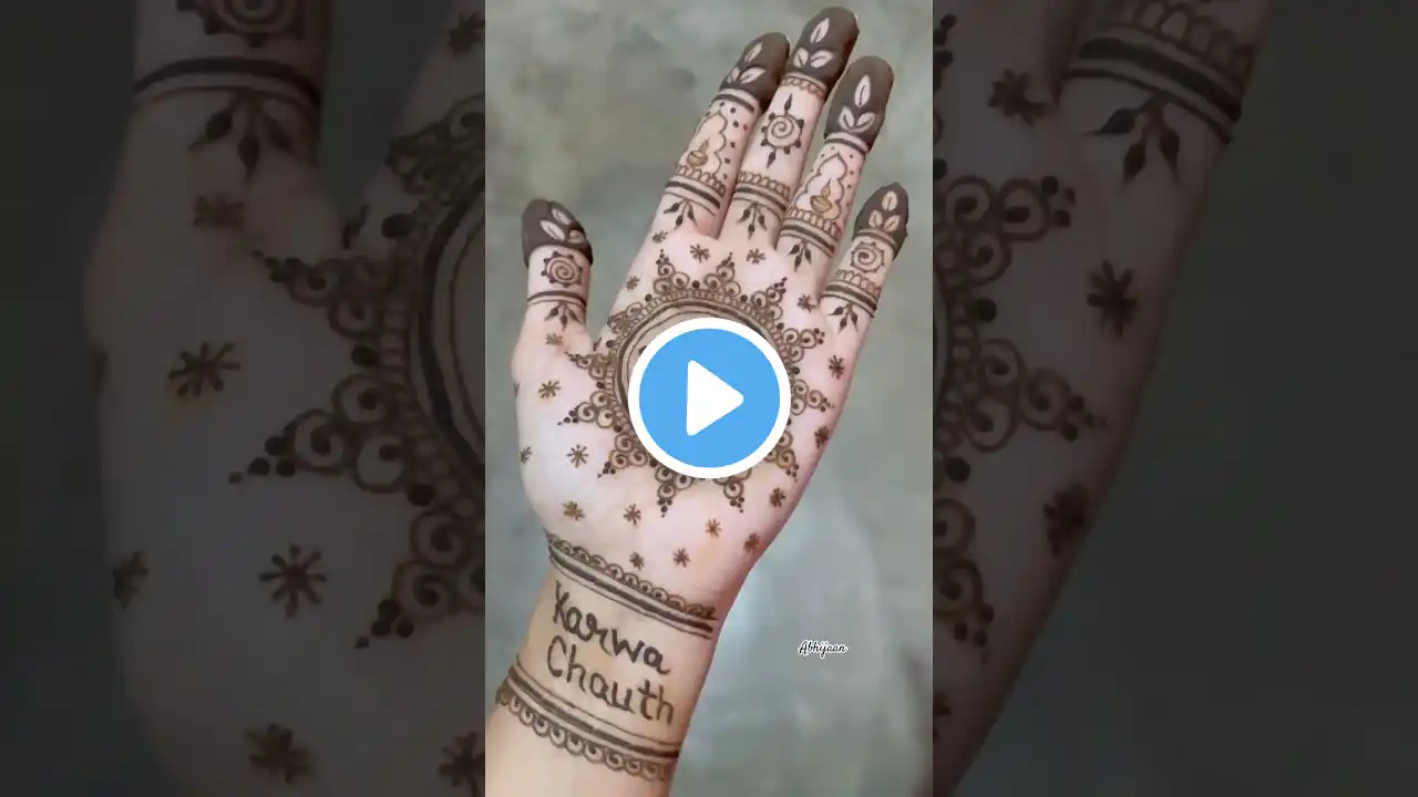 My Karwachauth mehendi❤️🌝🧿 || Karwachauth mehendi design… #karwachuth #mehendi #shortsfeed