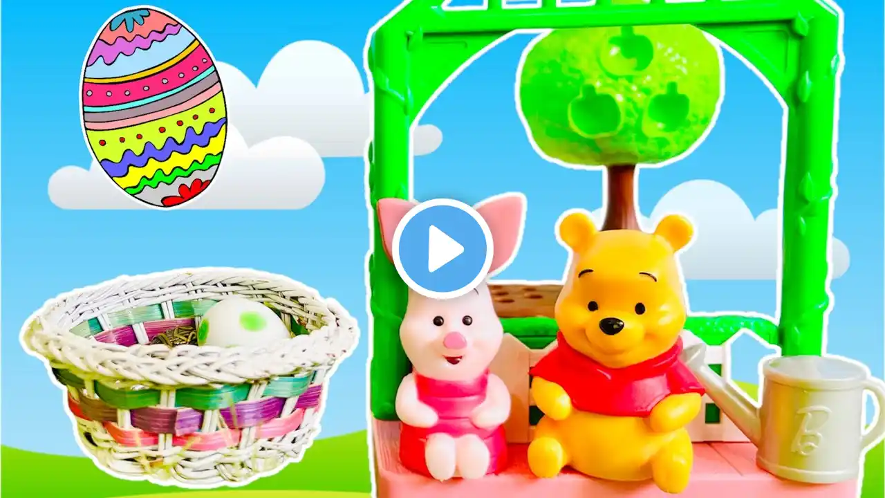 Easter Egg Hunt Miniature Basket Winnie The Pooh and Piglet