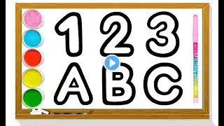 Learn to draw colorful number 1 5   easy way to write 1 to 5  Coloring art   12345   kuchuTV