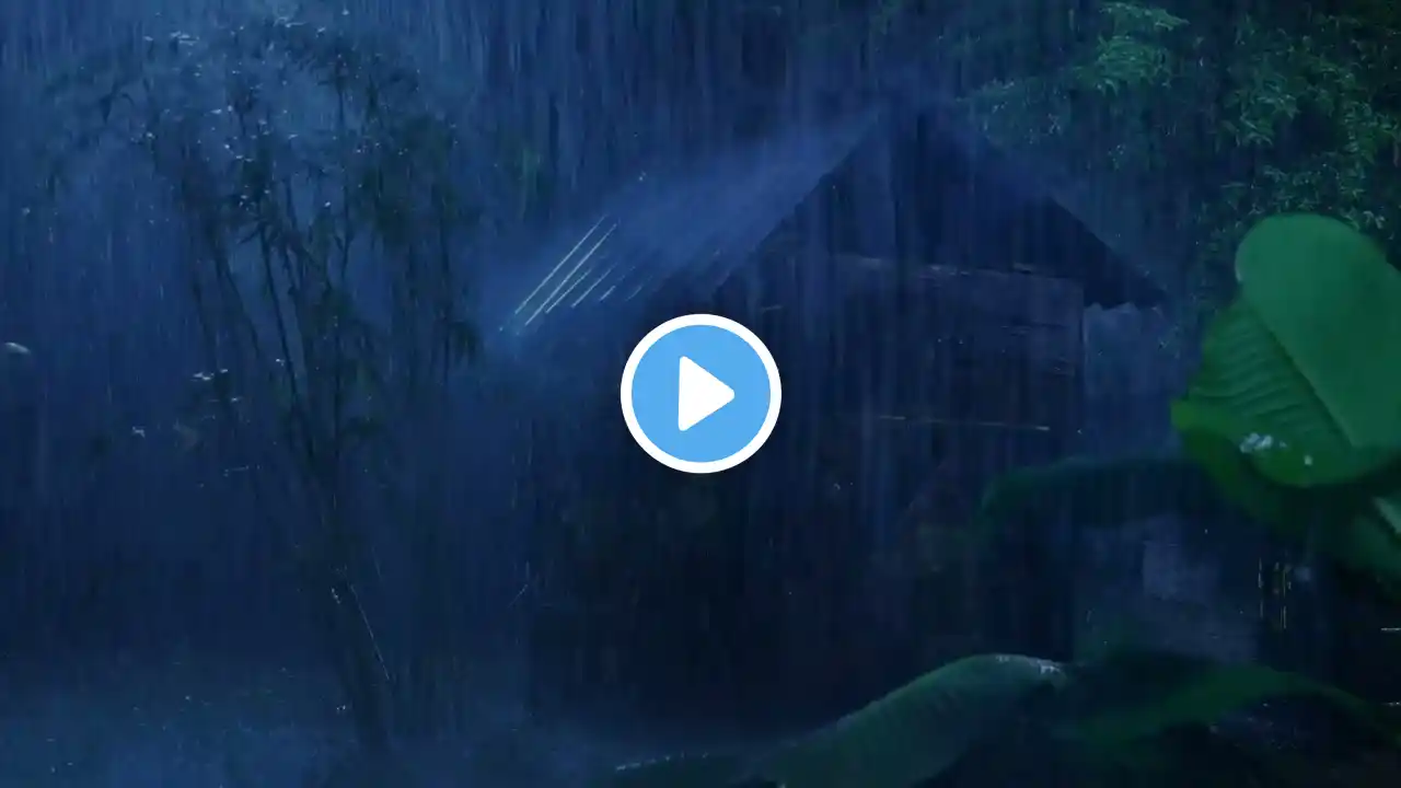 Stop Overthinking & Sleep Instantly with Heavy Rain on Metal Roof & Mighty Thunder Sounds at Night