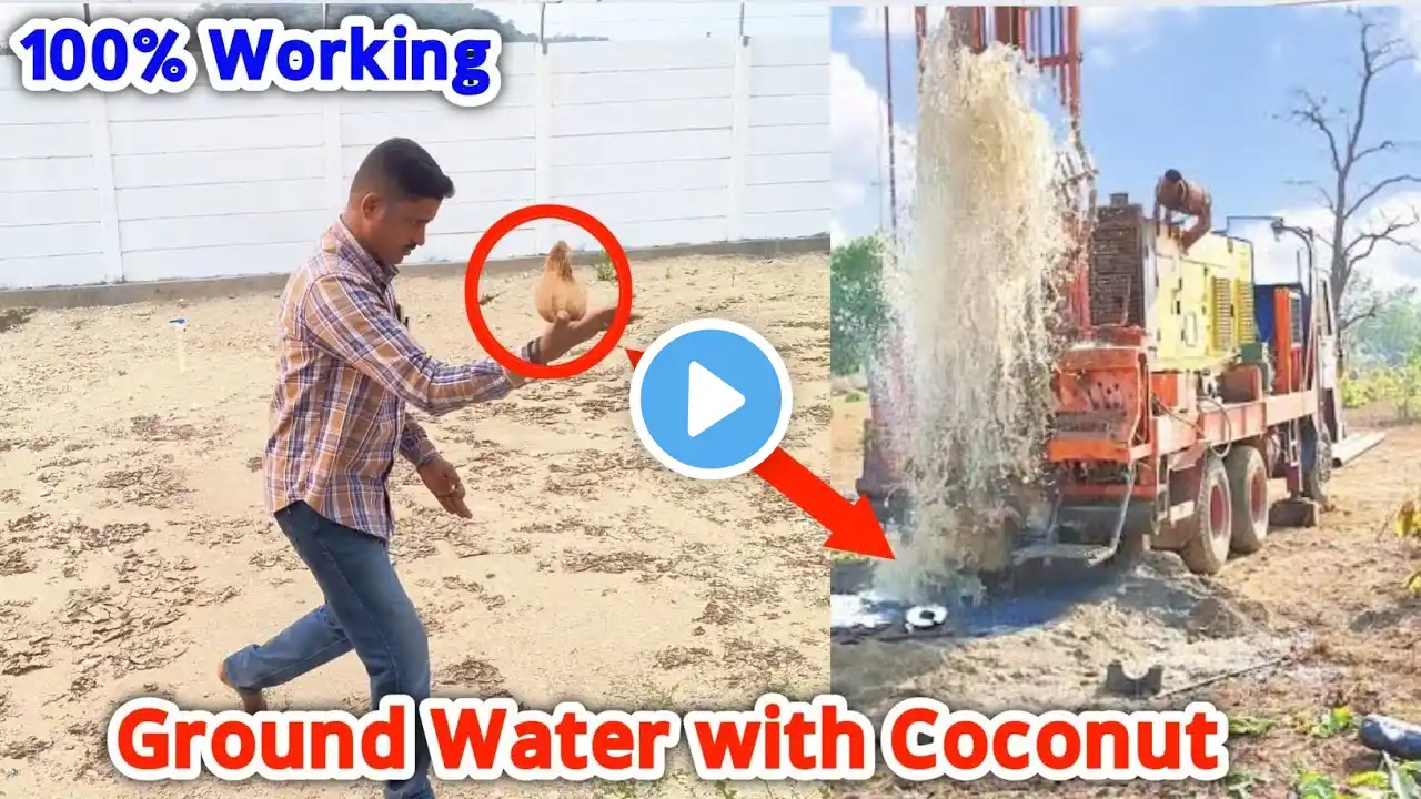 Underground Water Chacking With Coconut | Borewell Drilling 100% Water Chacking With Coconut Methods