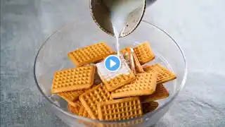 सिर्फ 20 रुपये में बिस्किट से केक कढ़ाई में | Easy Eggless Biscuit Cake|Mikl biscuit cake Recipes