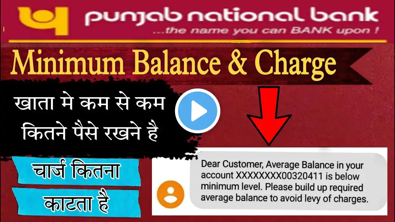 Dear Customer Average Balance in your account XXXX421 is below | Minimum Balance charge