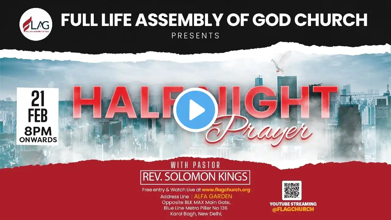 Half Night Prayer | 21 February | FLAG Church  |  Rev. Solomon Kings | 21-02-2025