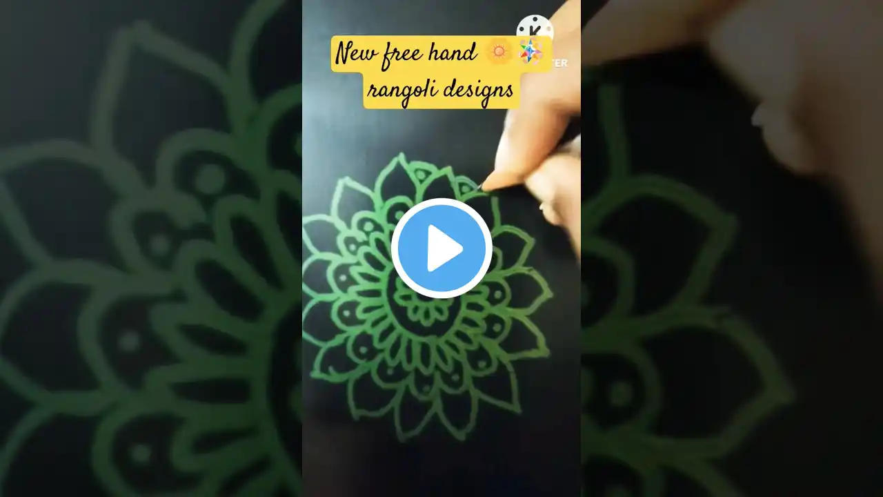 New free hand🌼🪅 rangoli 2 #shorts #viralvideo #video #trending #drawing