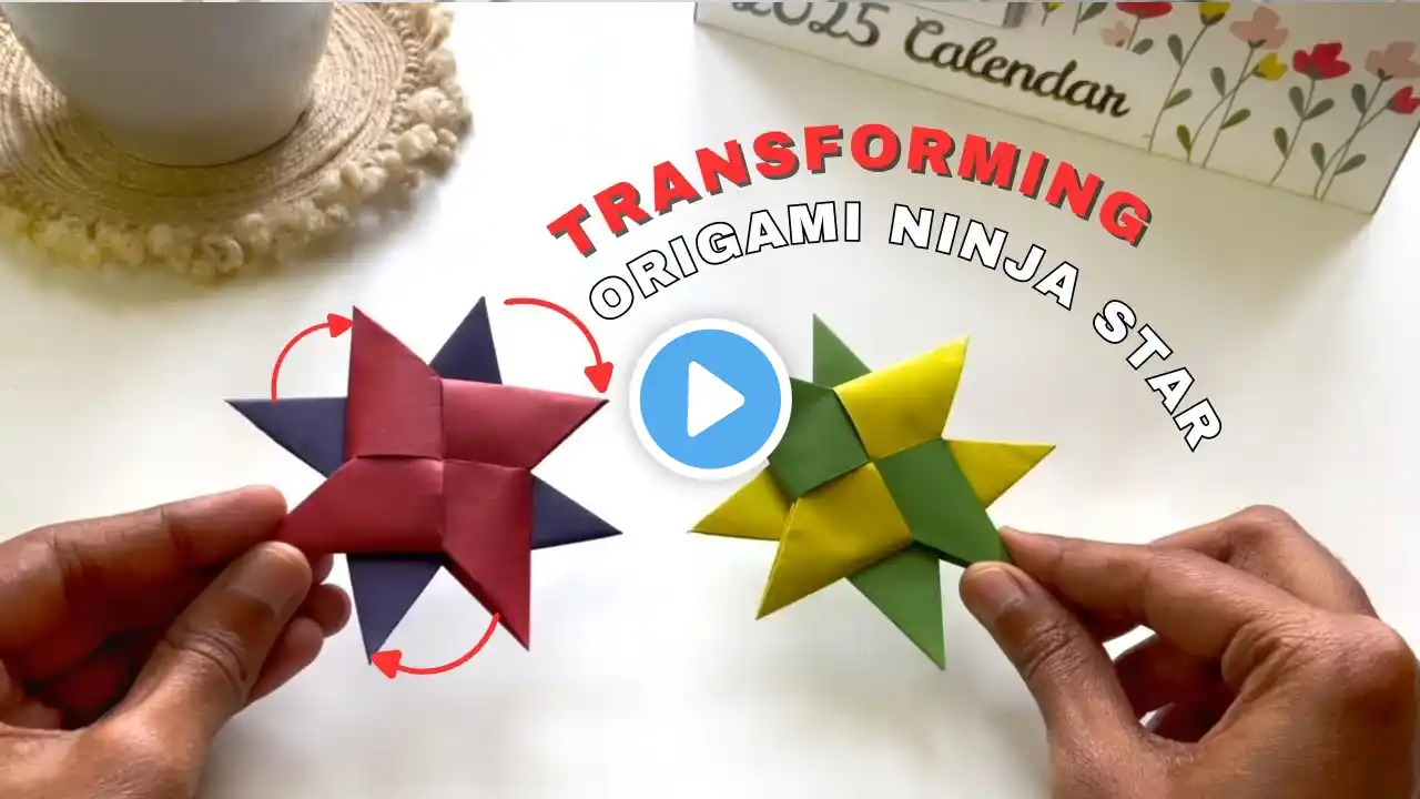 Origami Transforming Ninja Star Weapon | Origami Shuriken | Art beats