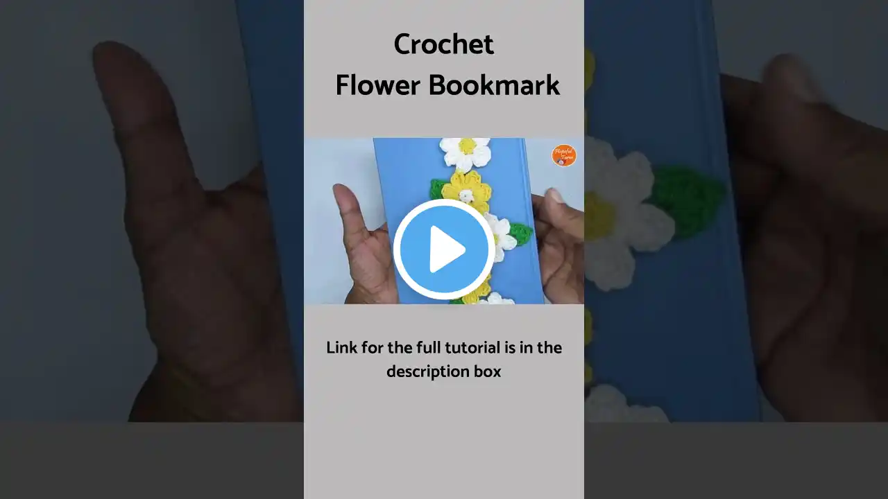 Create a beautiful Crochet Bookmark with easy crochet flowers #crochetbookmark #crochetflower