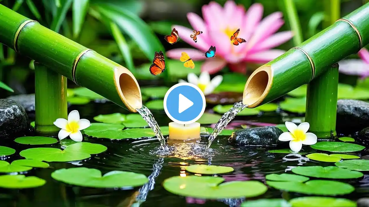 Ultimate Sleep Music - Beat Depression & Anxiety, Bamboo Water Fountain + Healing Piano Music