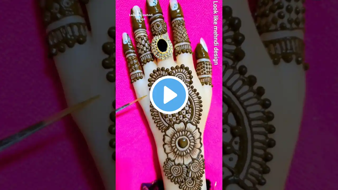 New arabic backhand mehndi design | easy mehandi #shorts #short #mehndi #mehandi #mehndidesigns