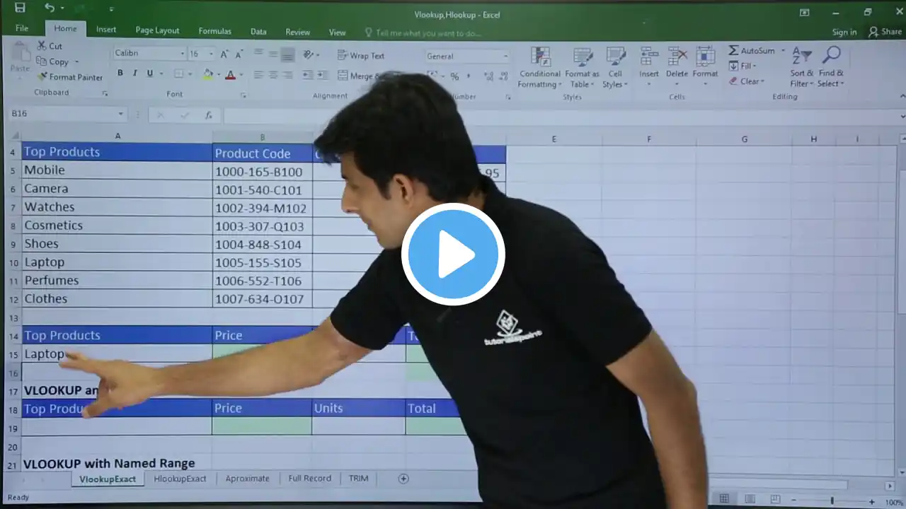 MS Excel - Vlookup in Excel Video Tutorials