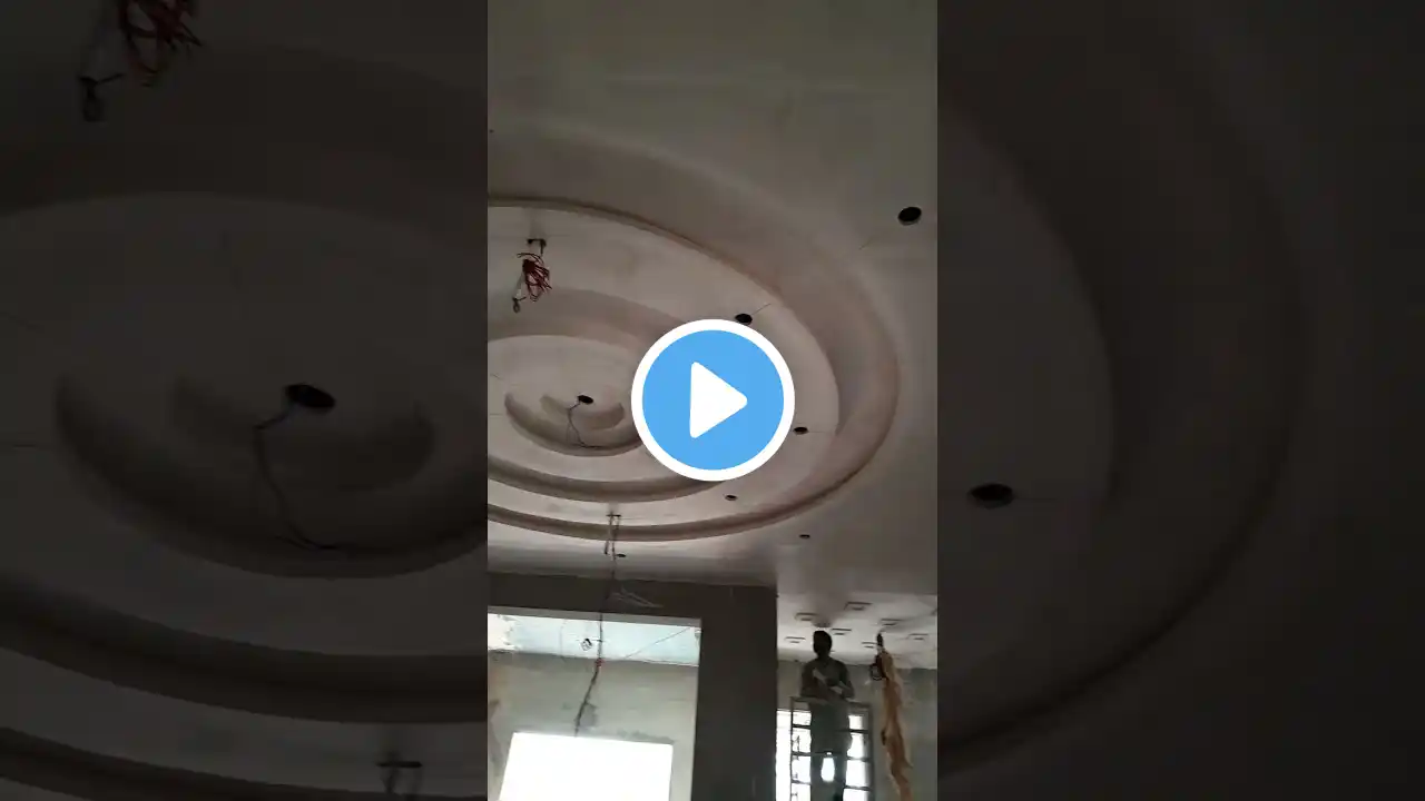 new round false ceiling design #shortsvideo #shorts #bedroomceiling #interiordesign