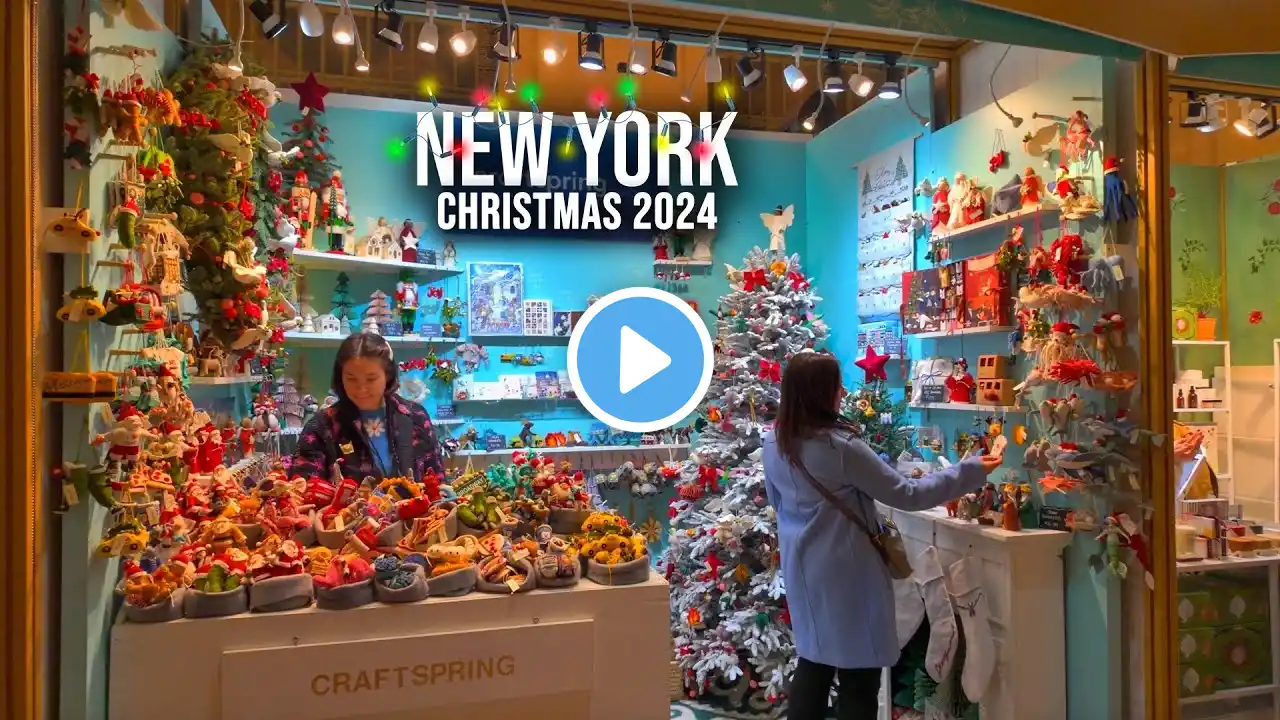 NYC Christmas Walk 2024 ✨ 4K NYC Christmas Market Grand Central Terminal Holiday Train Show