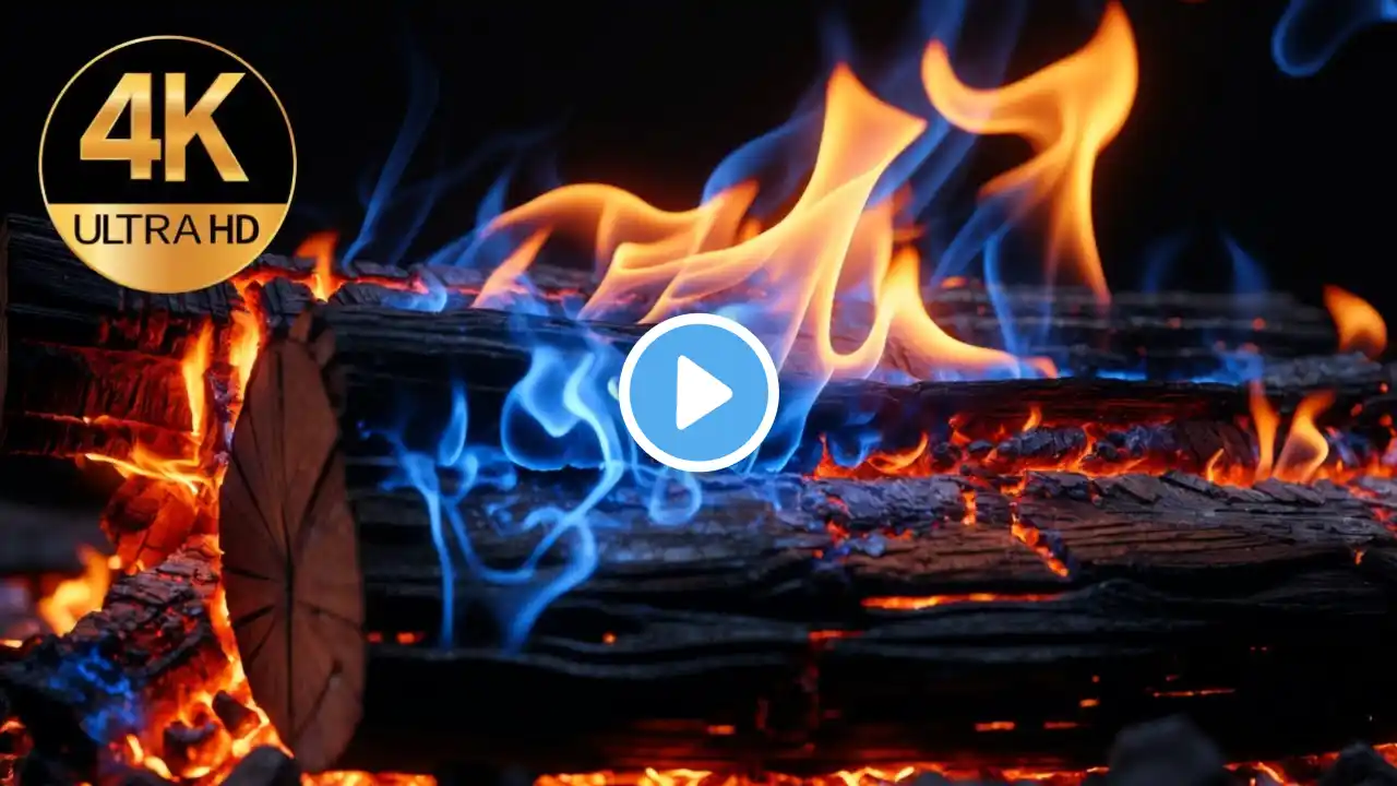 🔥 Winter Ambience with Cozy Fireplace Sounds and Gentle Crackling Flames for Relaxation