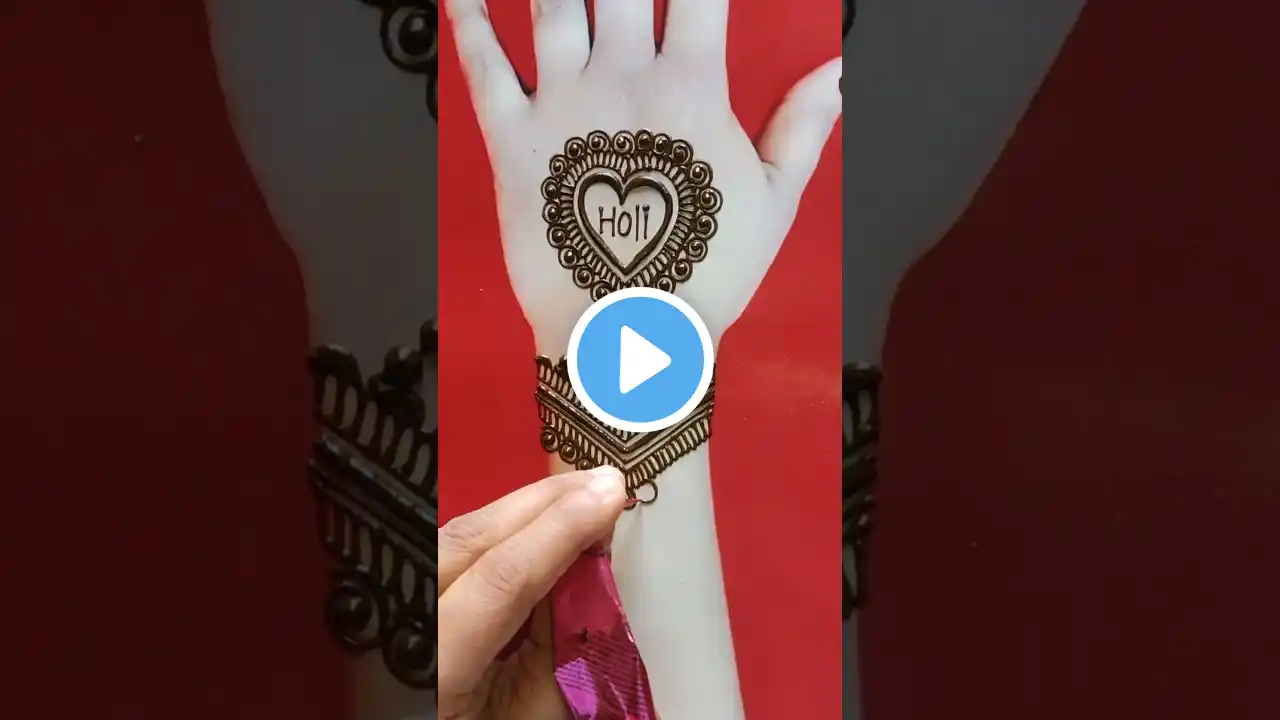 holi mehndi design for hand||new stylish 2025 holi mehndi design||back hand holi Mehndi design ||