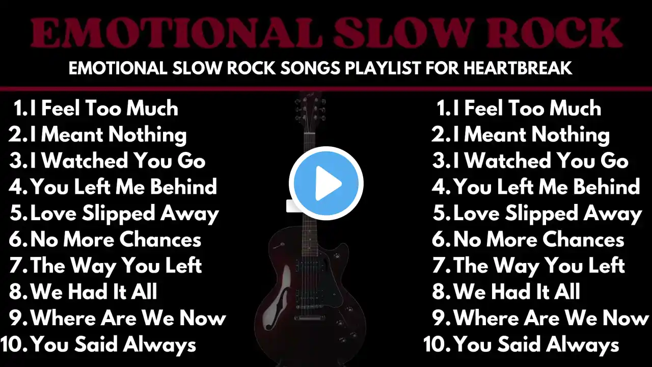 EMOTIONAL SLOW ROCK 2025 AMERICAN ROCK SONG PLAYLIST TOP 20 EMOTIONAL SLOW ROCK VOL