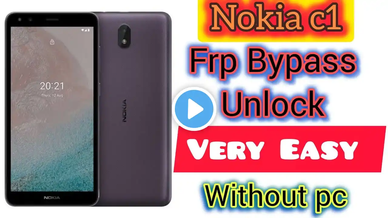 How to remove nokia c1second edition google account | nokia c1 second edition frp bypass