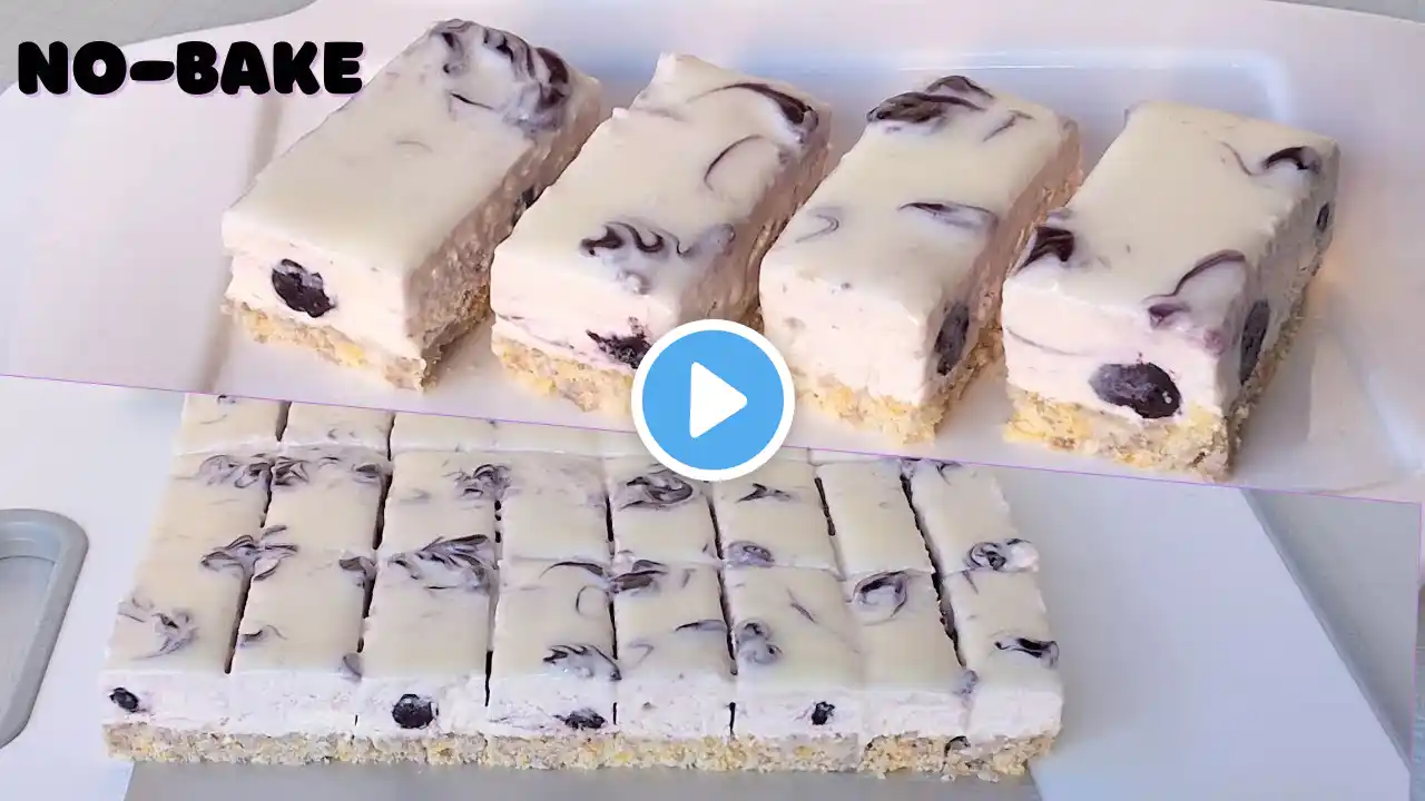 No-Bake BLUEBERRY CHEESECAKE Recipe | Simple cake recipe without oven