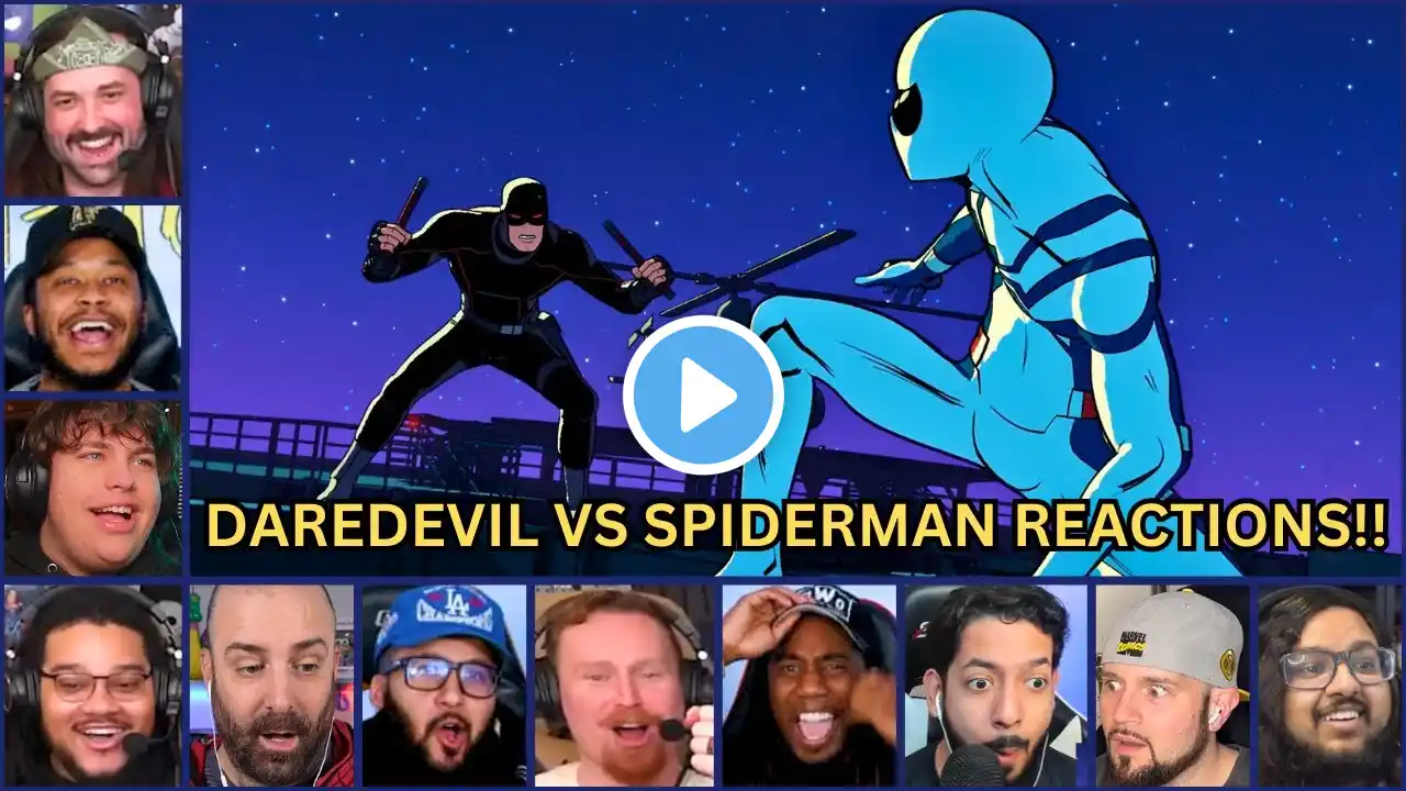 Reactors Reacting To Daredevil VS Spiderman | Your Friendly Neighborhood Spiderman S01E06 Reaction