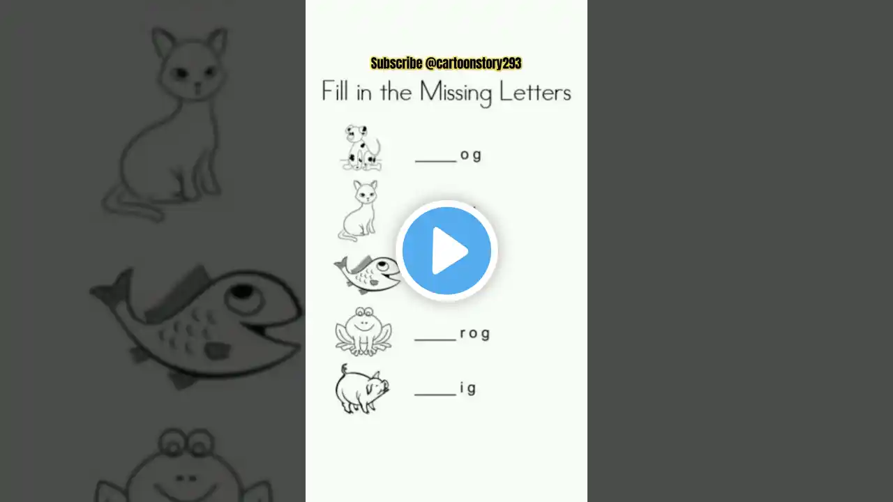 Fill in the missing letters #trendingsong #mathexercises #viralsong #worksheet @cartoonstory293