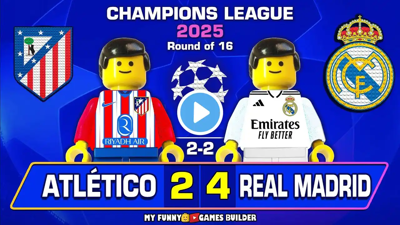 Atletico Madrid vs Real Madrid 2-4 (1-0) Champions League 2025 Goals Highlights lego