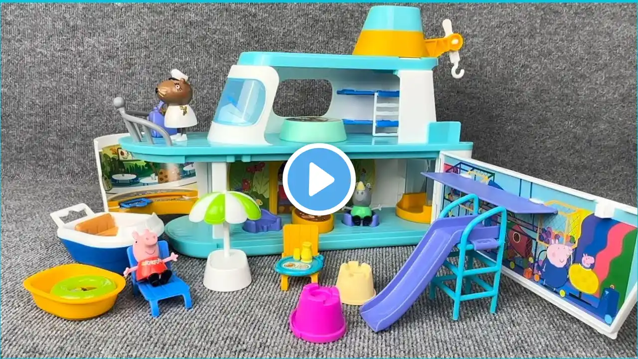 15 Minutes Satisfying with Unboxing Peppa Pig Big Ship, Cute Swimming Pool Toyset|ASMR | Review Toys