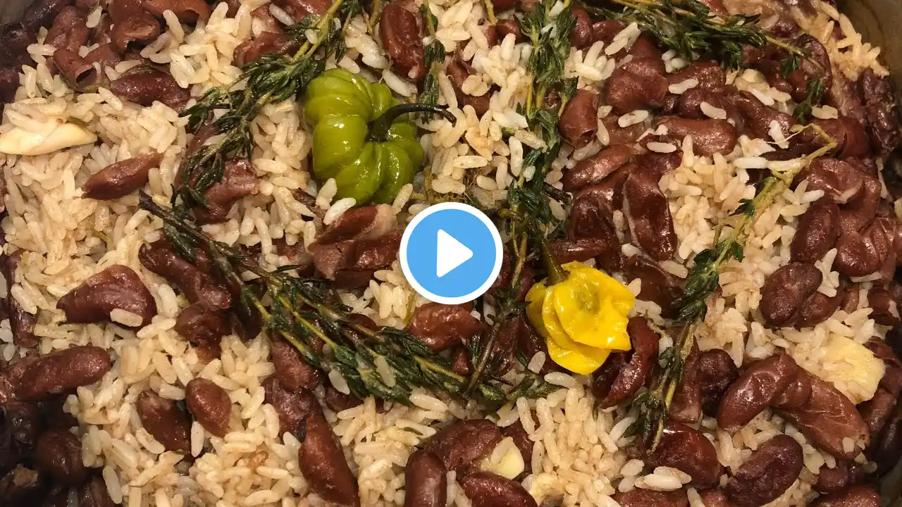 How to Make VERY EASY Jamaican Rice and Peas | Using Canned Red Kidney Beans | Homemade