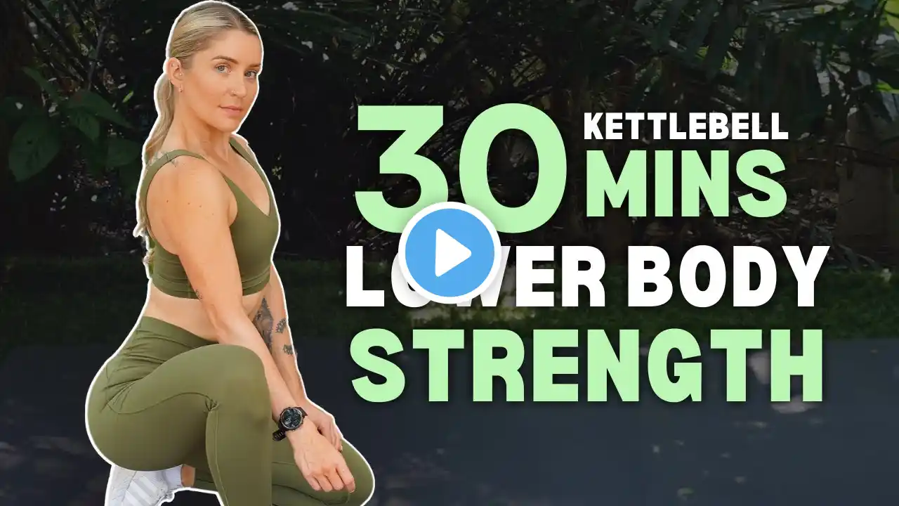 30 Min LOWER BODY KETTLEBELL STRENGTH (NO REPEAT) // Low Impact Workout